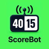 ScoreBot logo sticker for the box